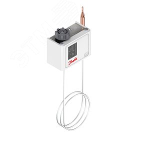 Реле температуры KP 81, SPDT, термобаллон с капилляром 3 м, 80-150 C,  дифференциал 7-20 C - Danfoss