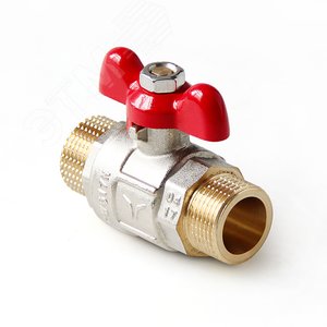 Кран шаровой полнопроходной, ручка-бабочка, НН 1 - PRO AQUA