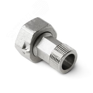 Штуцер с накидной гайкой с ушком для пломбы, Н 3/4 x 1 - PRO AQUA