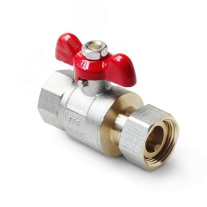 Кран шаровой полнопроходной с накидной гайкой, ручка-бабочка, ВВ 3/4 - PRO AQUA