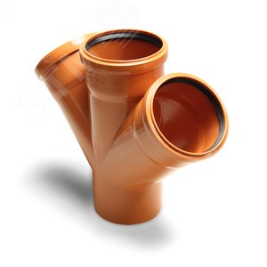 Крестовина 110 45 град., одноплоскостная, для наружной канализации - PRO AQUA