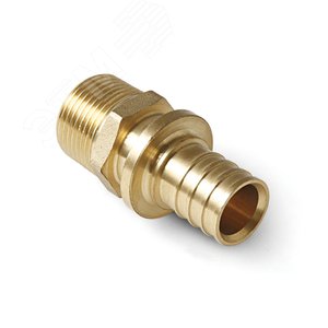 Переходник 16х1/2'НР с наружной резьбой, аксиальный, латунь - PRO AQUA