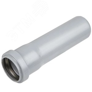 Труба канализационная 50x150 мм PP, однораструбная, серая - PRO AQUA