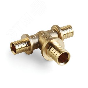 Тройник 25х16х20 переходной, аксиальный, латунь - PRO AQUA