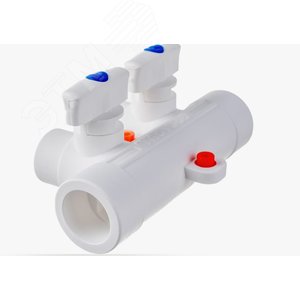 Коллектор 25x20 с 2 выходами, полипропиленовый PPR белый - PRO AQUA