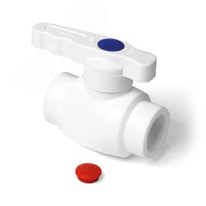 Кран шаровой 25 стандартнопроходной полипропиленовый PPR белый - PRO AQUA