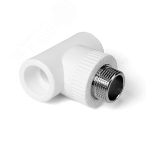 Тройник комбинированный 20x3/4' НР полипропиленовый PPR белый - PRO AQUA