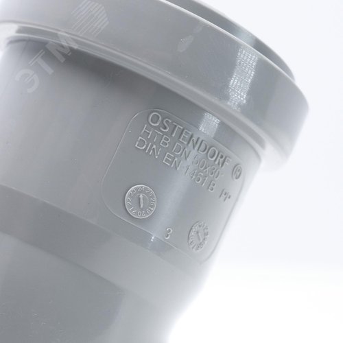 Отвод 50 30 град, для внутренней канализации, серый 4