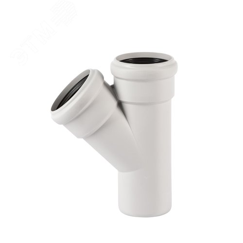 Тройник 75 45 град, для бесшумной канализации