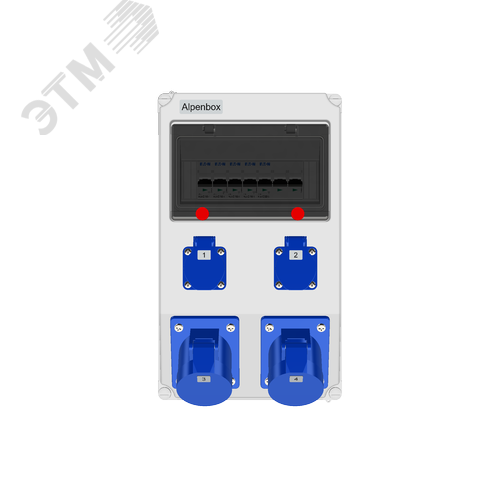 Устройство распределительное настенное пластик IP44 40A корпус 222х369х130 серый - фото 2