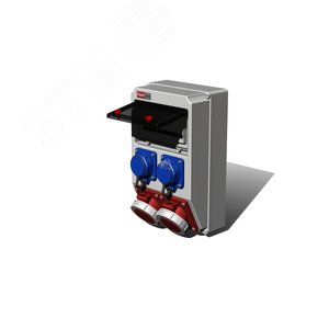 Устройство распределительное настенное пластик IP67 40A корпус 222х369х130 серый - AlpenBox