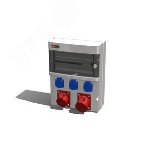 Устройство распределительное настенное пластик IP44 63A корпус 295х400х148 серый - AlpenBox
