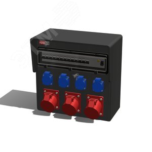 Устройство распределительное настенное твердая резина IP44 63A корпус 370х370х203 - AlpenBox