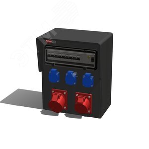 Устройство распределительное настенное твердая резина IP44 63A корпус 298х370х203 - AlpenBox