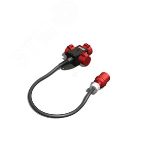 Устройство распределительное переносное пластик IP44 32A корпус 78х195х80 черный - AlpenBox