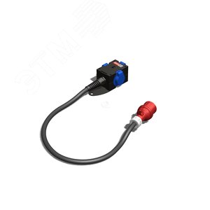 Устройство распределительное переносное пластик IP44 16A корпус 78х195х80 черный - AlpenBox