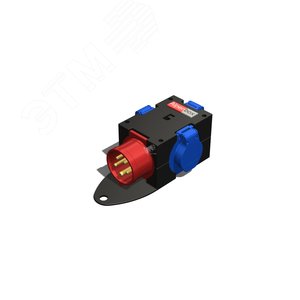 Устройство распределительное переносное пластик IP44 16A корпус 78х195х80 черный - AlpenBox