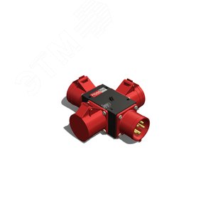 Устройство распределительное переносное пластик IP44 32A корпус 75х120х80 черный - AlpenBox