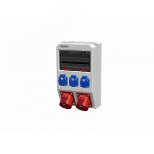 Устройство распределительное 00 3хSHUKO16А250В 2хСЕЕ32А5п с защитой, 222x369x130, настенное, пластик, IP44 - AlpenBox