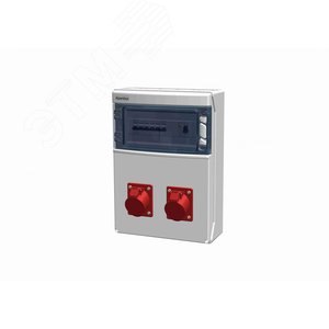 Устройство распределительное 00 2хСЕЕ16А5п с защитой, вход УЗО, 310x436x148, настенное, пластик, IP44 - AlpenBox