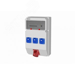 Устройство распределительное 00 3хSHUKO16А250В 1хСЕЕ32А5п с защитой, вход УЗО, 297x504x177, настенное, пластик, IP44 - AlpenBox