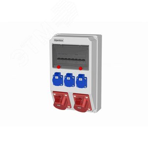 Устройство распределительное 00 3хSHUKO16А250В 2хСЕЕ16А5п с защитой, 222x369x130, настенное, пластик, IP44 - AlpenBox