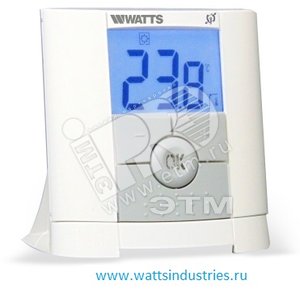 Радиотермостат комнатный BT-D02-RF 5-37град с ЖК-дисплеем таймером - WATTS Industries