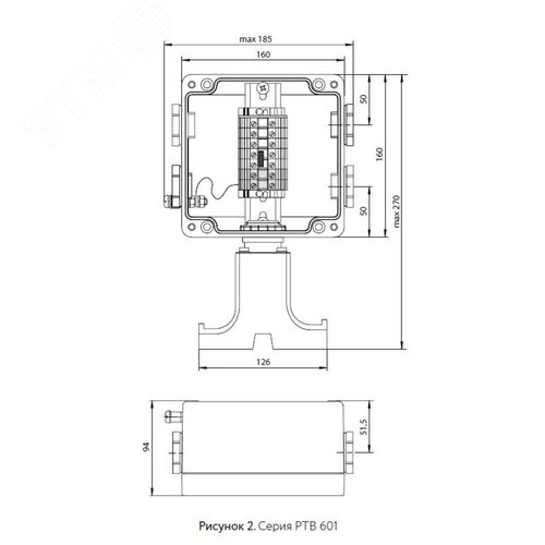Коробка соединительная РТВ 601(П)-0/0 - фото 2