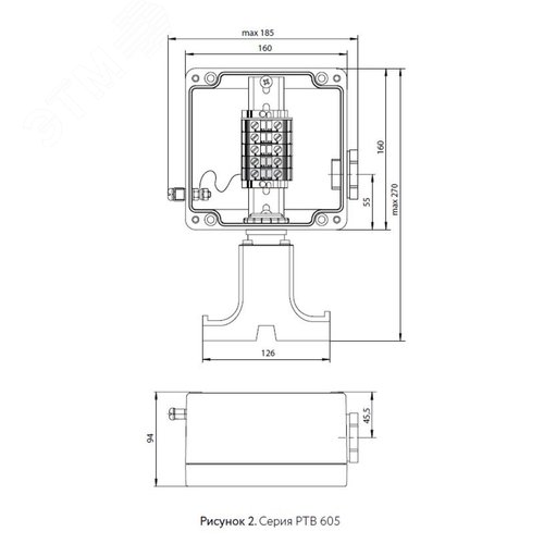 Коробка соединительная РТВ 605(П)-0/0 - фото 2
