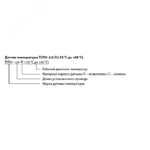 Датчик температуры TST01-2,0-С (-55 до +125) (43057003000007) - фото 2
