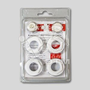 Комплект 1/2‘ для подключения радиаторов универсальный RAL 9016 (KIT0112SIL11) - UNI-FITT