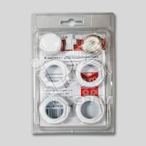 Комплект 3/4‘ для подключения радиаторов универсальный RAL 9016 (KIT0134SIL10) - UNI-FITT