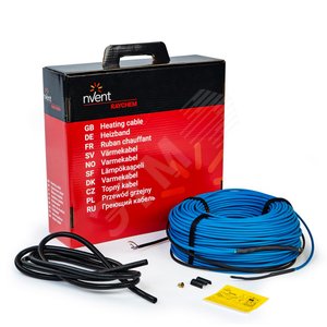 Комплект теплого пола RAYCHEM T2Blue, 435Вт на основе 21-метровой  греющей секции кабеля постоянной мощности ~20Вт/м, без термостата. (R-BL-C-21M/T0/SD) - Raychem (nVent)