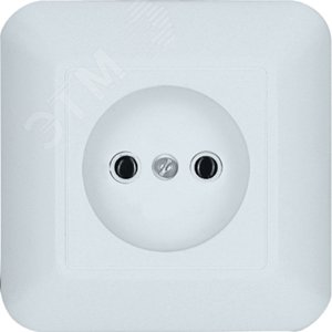 ПРИМА Розетка без заземления скрытая без шторок белая (RS10-184-BI) 4