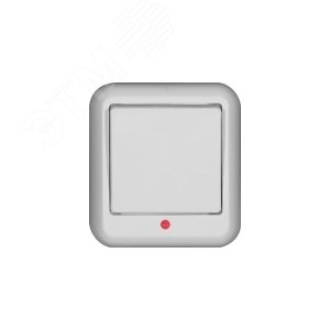 ПРИМА Выключатель одноклавишный наружный 250В 6А белый монтажная пластина (A16-046M-B) 4