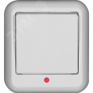 ПРИМА Выключатель одноклавишный наружный 250В 6А белый монтажная пластина (A16-046M-B) 2