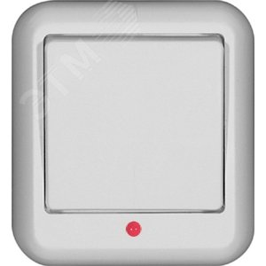 ПРИМА Выключатель одноклавишный наружный 250В 6А белый монтажная пластина (A16-046M-B) 3