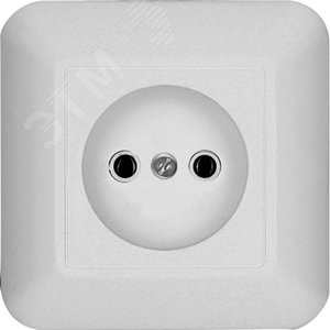 ПРИМА Розетка без заземления скрытая без шторок белая (RS10-184-BI) 3