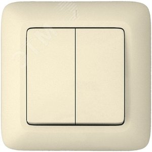 ПРИМА Выключатель двухклавишный скрытый белый индивидуальная упаковка (VS5U-218-BI) 3