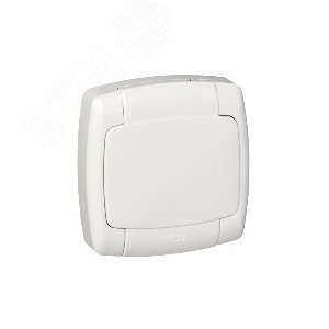 РОНДО Розетка скрытая с заземлением 250В 16А со шторками белая IP44 (RS16-126B-BI) - фото 6