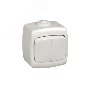 РОНДО Выключатель двухклавишный наружный 250В 6А белый IP44 (VA56-225B-BI) 5