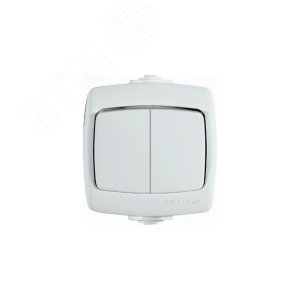 РОНДО Выключатель двухклавишный наружный 250В 6А белый IP44 (VA56-225B-BI) 4