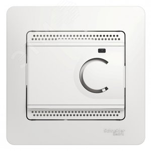 GLOSSA ТЕРМОСТАТ электрон.теплого пола с датчиком,от+5до+50°C,16A,в сборе, БЕЛЫЙ (GSL000135) - Schneider Electric