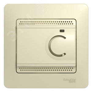 GLOSSA ТЕРМОСТАТ электрон.теплого пола с датчиком,от+5до+50°C,16A,в сборе, БЕЖЕВ (GSL000235) - Schneider Electric