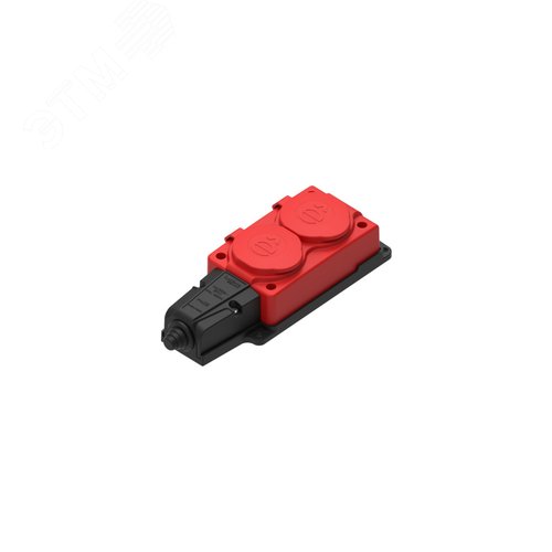 MultiSet Колодка 2х розетка 2К+З каучуковая 16А/250В IP44 Красная - артикул MST4122RD