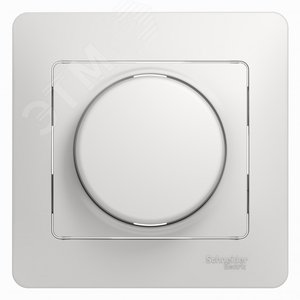 GLOSSA Диммер поворотно нажимной, LED, RC, 630Вт  белый (GSL000137) - Schneider Electric