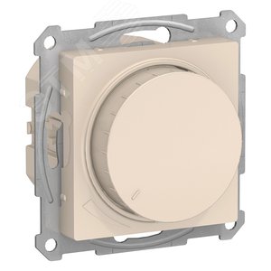 Светорегулятор (диммер) ATLASDESIGN поворотно-нажимной 630Вт механизм бежевый (ATN000236) - Schneider Electric