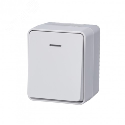 AtlasDesign Profi54 выключатель одноклавишный с подсветкой IP54 10 АХ, БЕЛЫЙ, Россия - артикул ATN540113