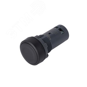Кнопка SB7 моноблочная 22мм черная с возвратом, пластик, 1НО, IP65 - SE (Systeme)