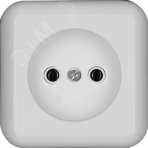 ПРИМА Розетка наружная без заземления в сборе белая (RA10-164M-BI) 4